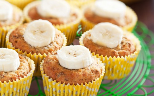 Coconut and banana muffins