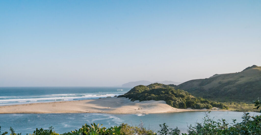 View of the Eastern Cape shore representing best time to visit Wild Coast at Umngazi Hotel and Spa